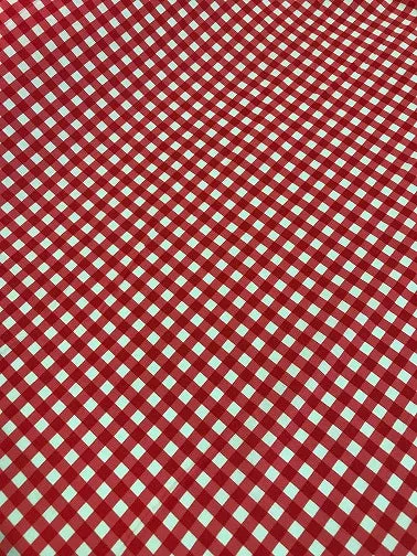 1/4" Gingham - Red