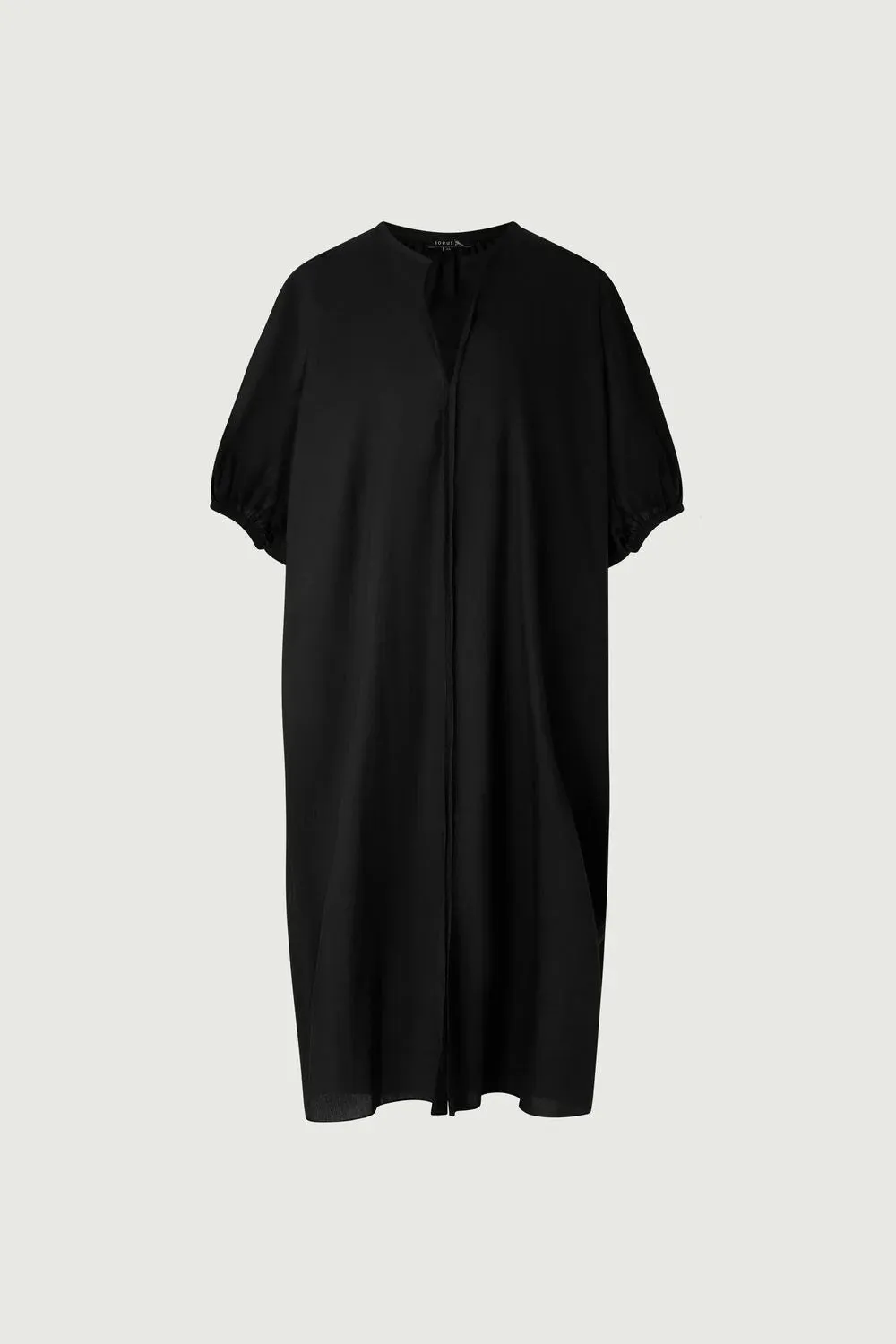 Alger Black Lightweight Organic Cotton Poplin Dress