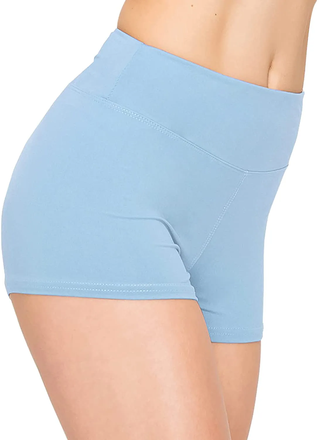ALWAYS Women Workout Yoga Shorts - Premium Buttery Soft Solid Stretch Cheerleader Running Dance Volleyball Short Pants