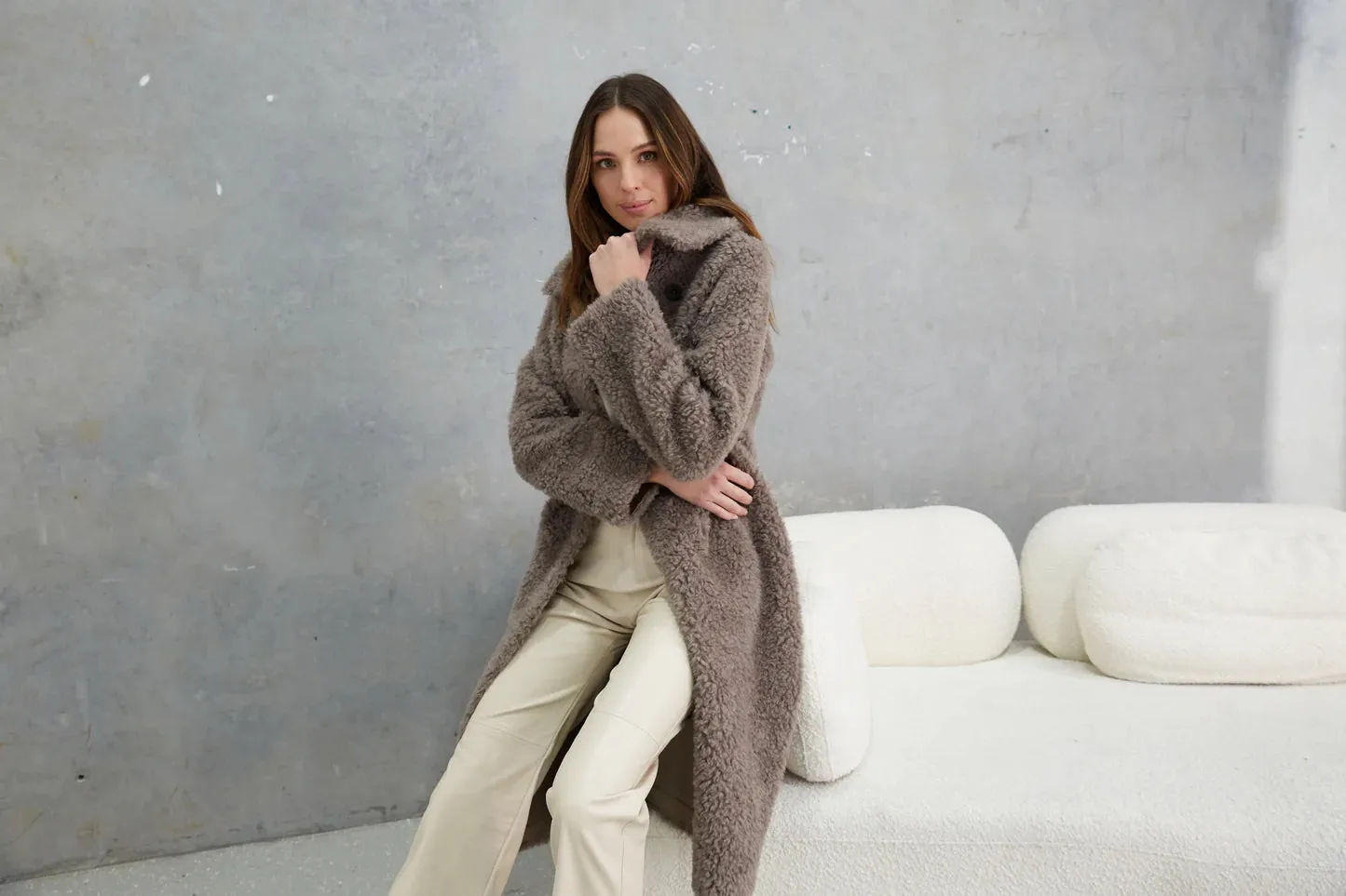 Annika Wool Coat - Mushroom