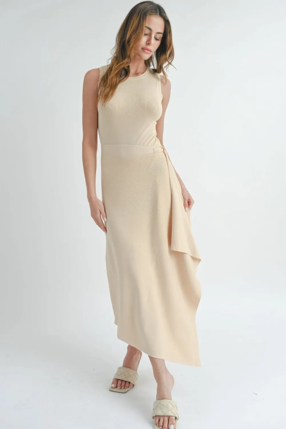Asymmetrical Maxi Dress With Slit