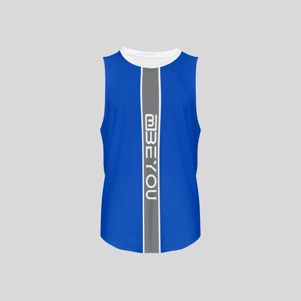 Be-Sporty Men’s Blue Recycled Tank Top
