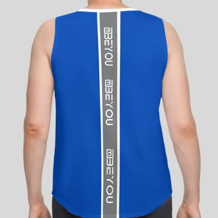 Be-Sporty Men’s Blue Recycled Tank Top