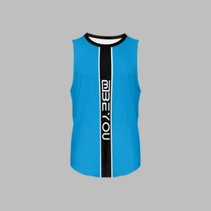 Be-Sporty Men's Recycled Aqua Blue Tank Top