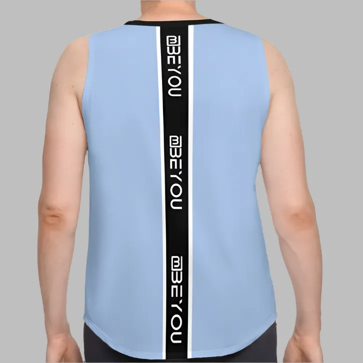Be-Sporty Men's Recycled Baby Blue Tank Top