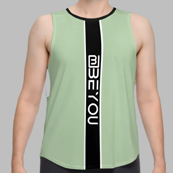 Be-Sporty Men's Recycled Mint Green Tank Top