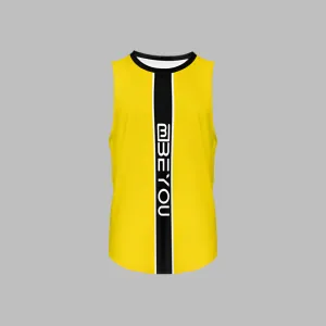 Be-Sporty Men's Recycled Yellow Tank Top Mesh