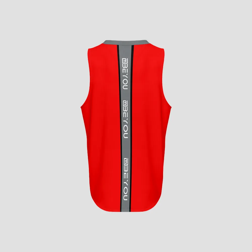 Be-Sporty Men’s Red Recycled Tank Top