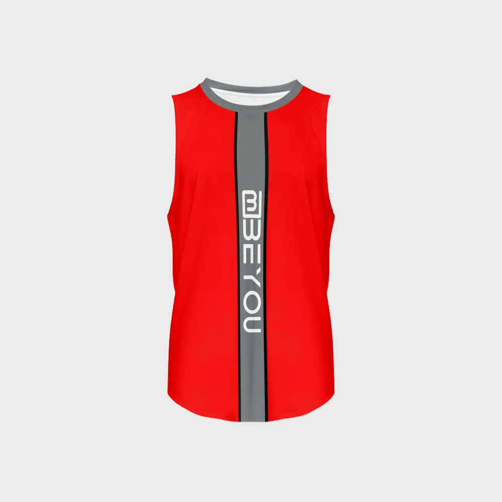 Be-Sporty Men’s Red Recycled Tank Top