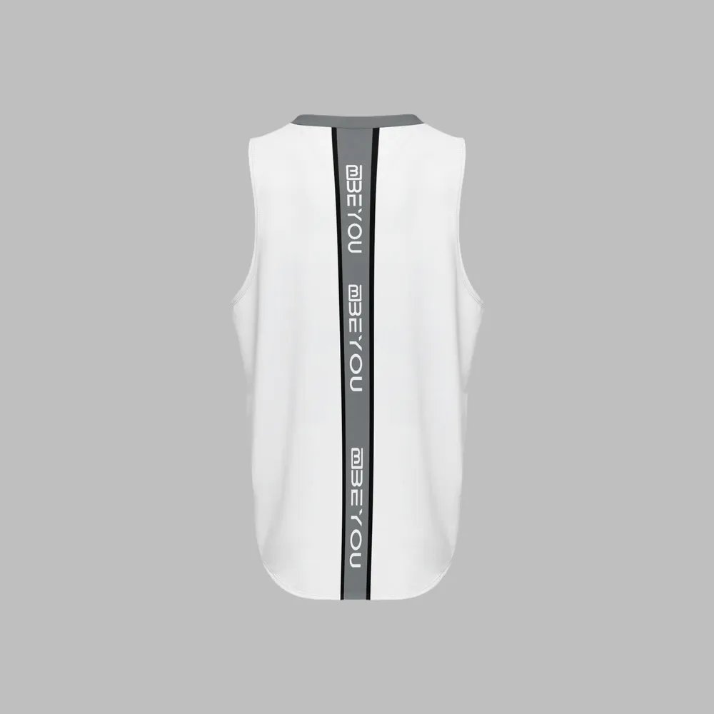 Be-Sporty Men’s White Recycled Tank Top