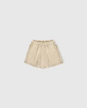 Beige Casual Shorts
