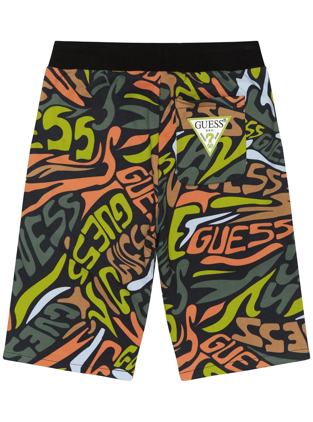 Black Multi Logo Active Shorts (7-16)