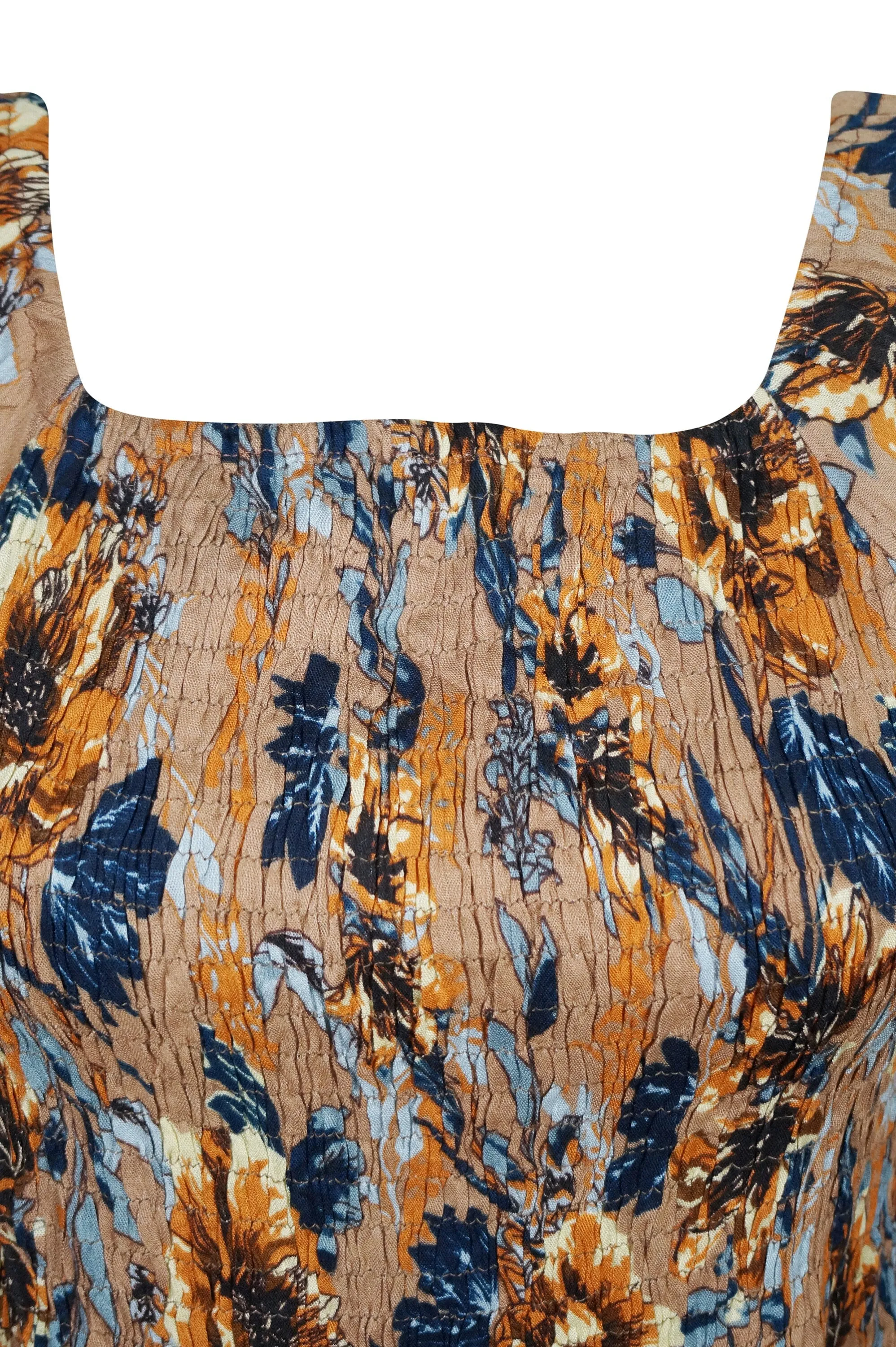 Bohemian Dress Orange Dresses Hippy Chic Floral L