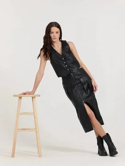 Brittney Leather Vest