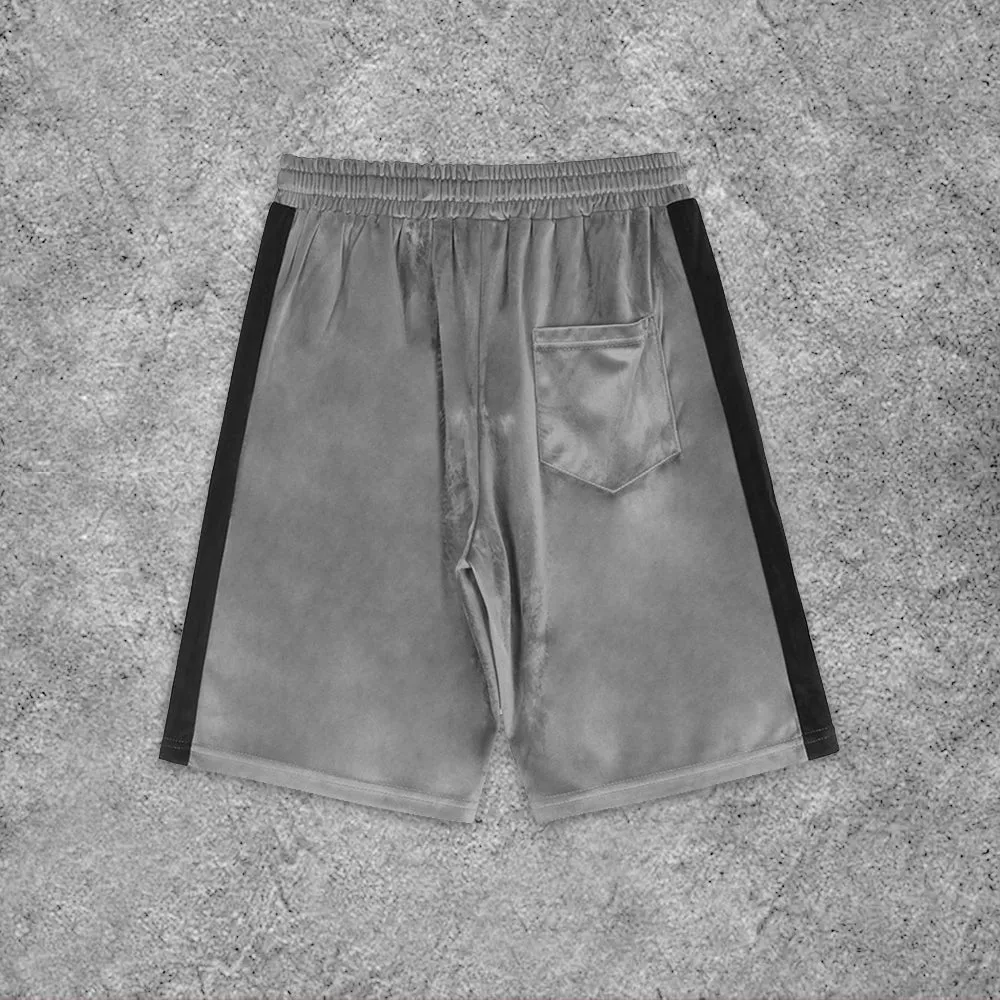Casual Alphabet Print Colorblock Basketball Shorts