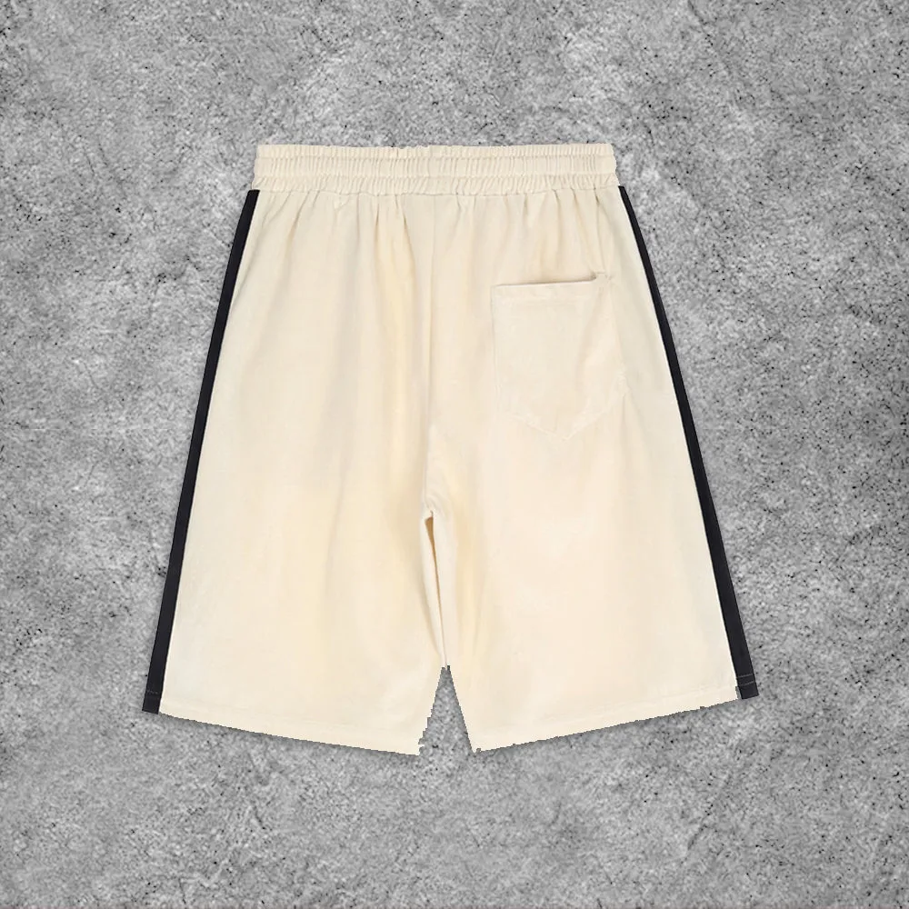 Casual Alphabet Print Colorblock Basketball Shorts