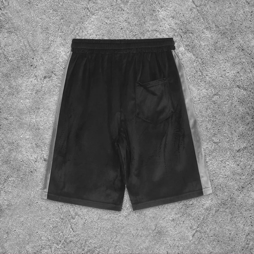 Casual Alphabet Print Colorblock Basketball Shorts