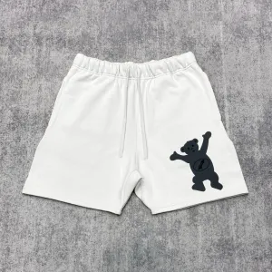 Casual Bear Print Track Shorts
