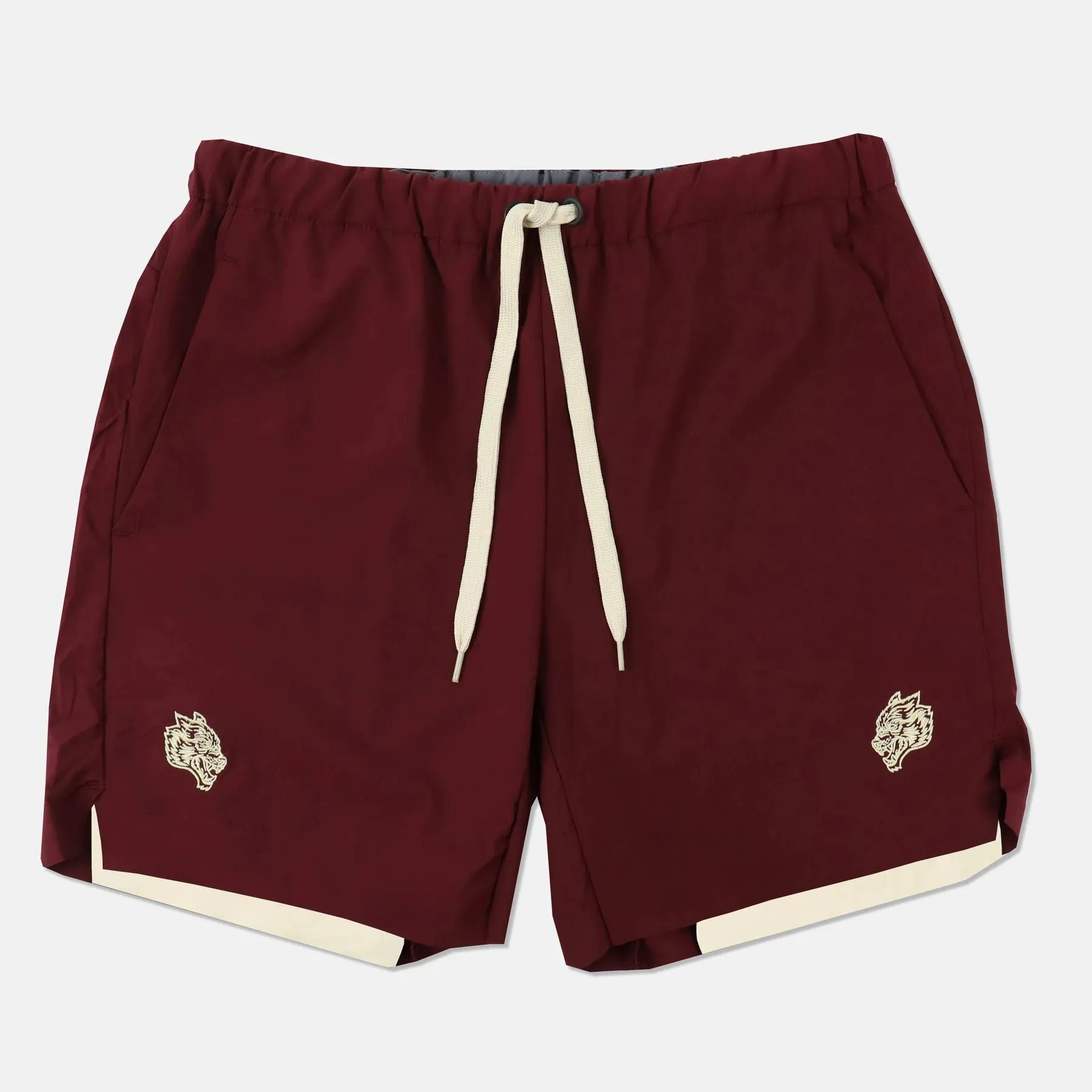 Casual fitness training men's double shorts