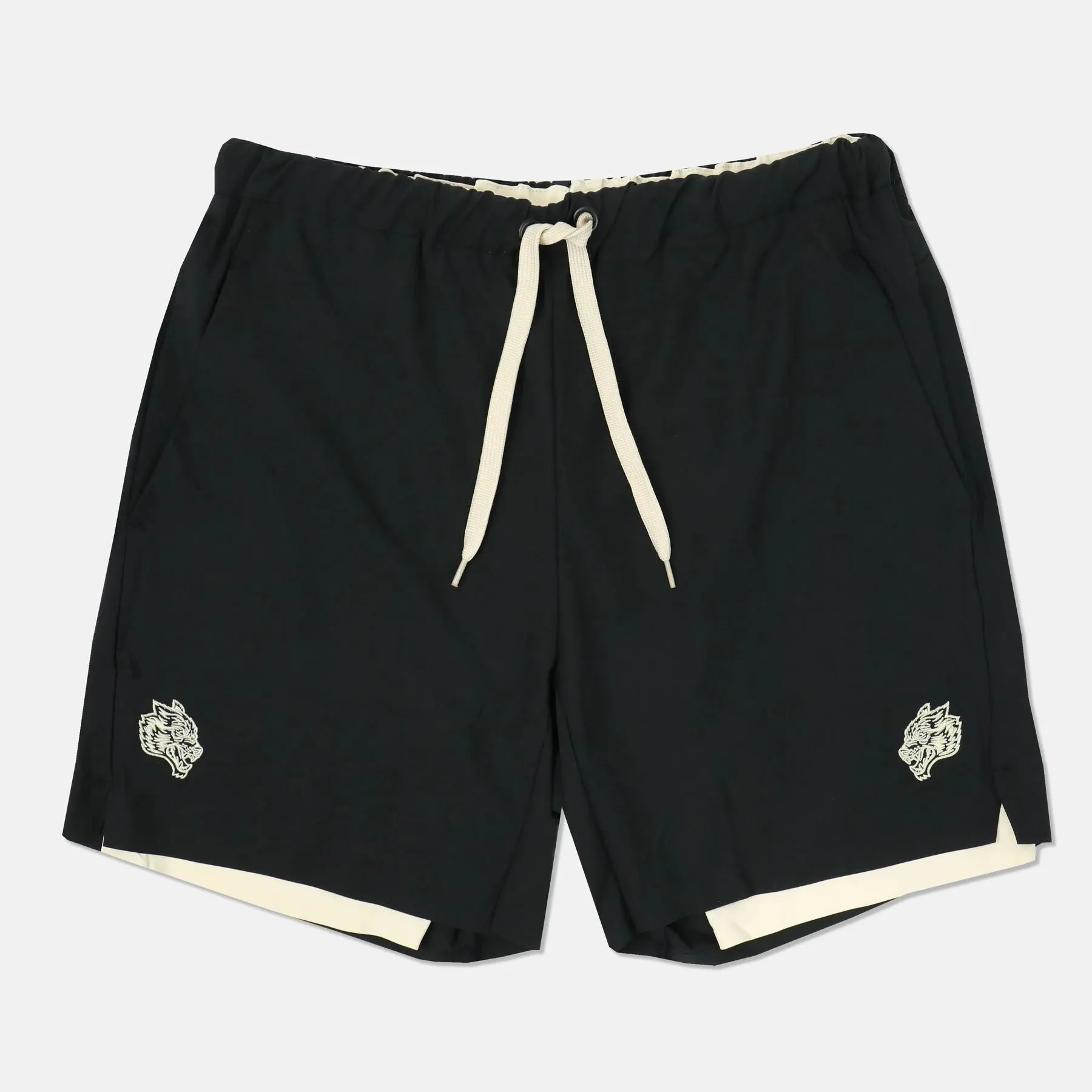 Casual fitness training men's double shorts