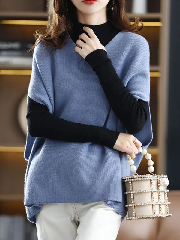 Chicmy-Casual Sleeveless Loose Solid Color V-Neck Vest Top