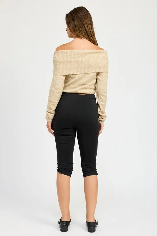 “Coffee date” Off shoulder top