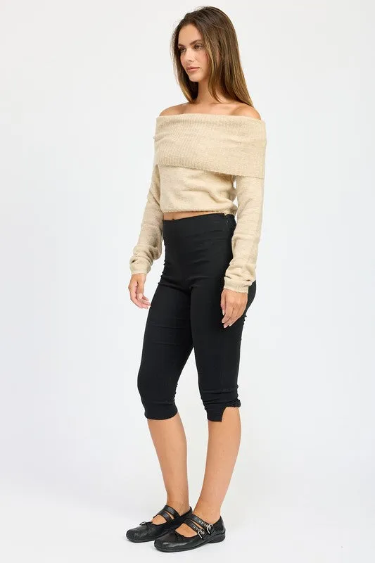 “Coffee date” Off shoulder top