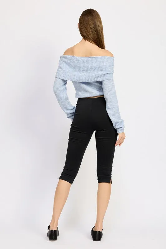 “Coffee date” Off shoulder top