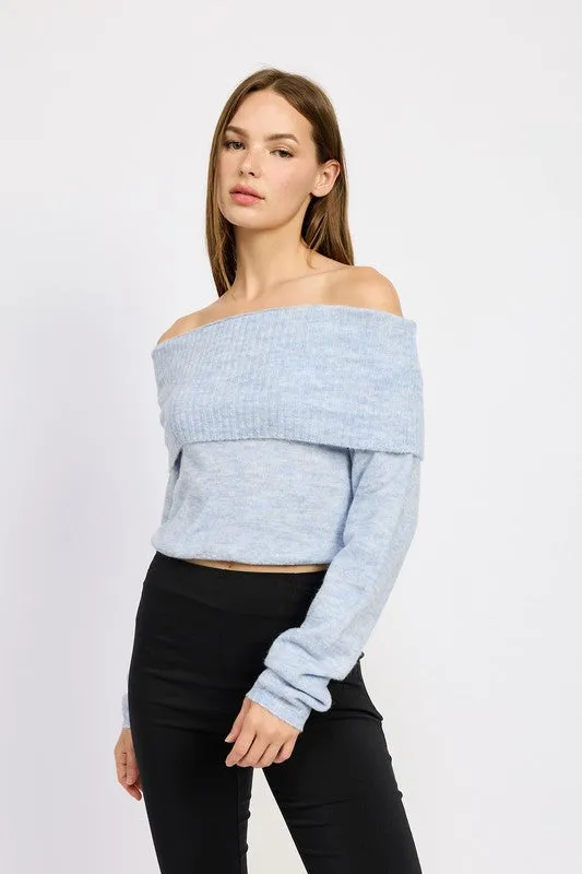“Coffee date” Off shoulder top