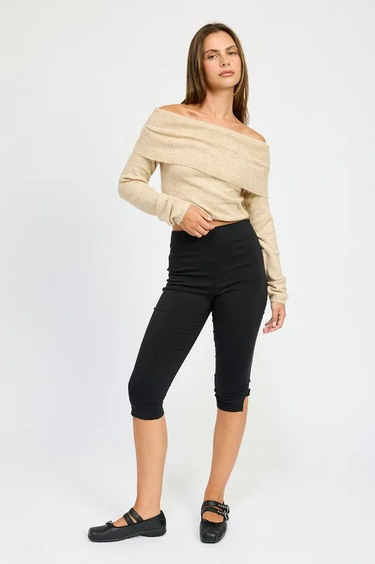 “Coffee date” Off shoulder top