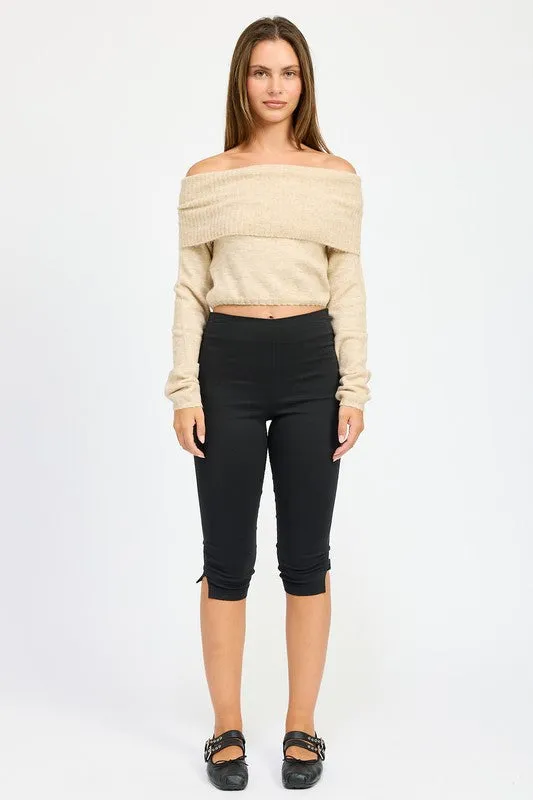 “Coffee date” Off shoulder top