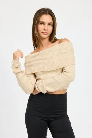 “Coffee date” Off shoulder top
