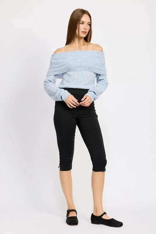 “Coffee date” Off shoulder top