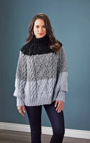 Comfy Cabled Poncho