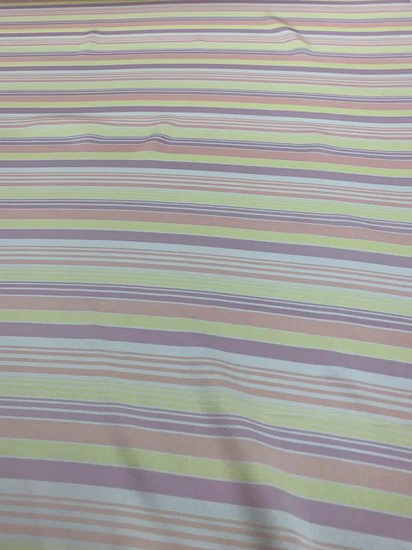Cotton Candy Striped Printed Silk Charmeuse - Yellow / Pink / Purple