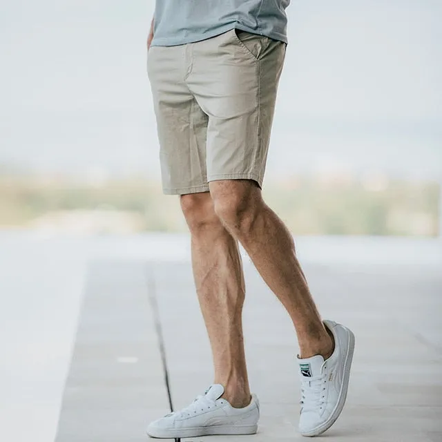 Cotton Men's shorts summer pants Micro stretch Straight type casual pants slim fashion shorts men pants