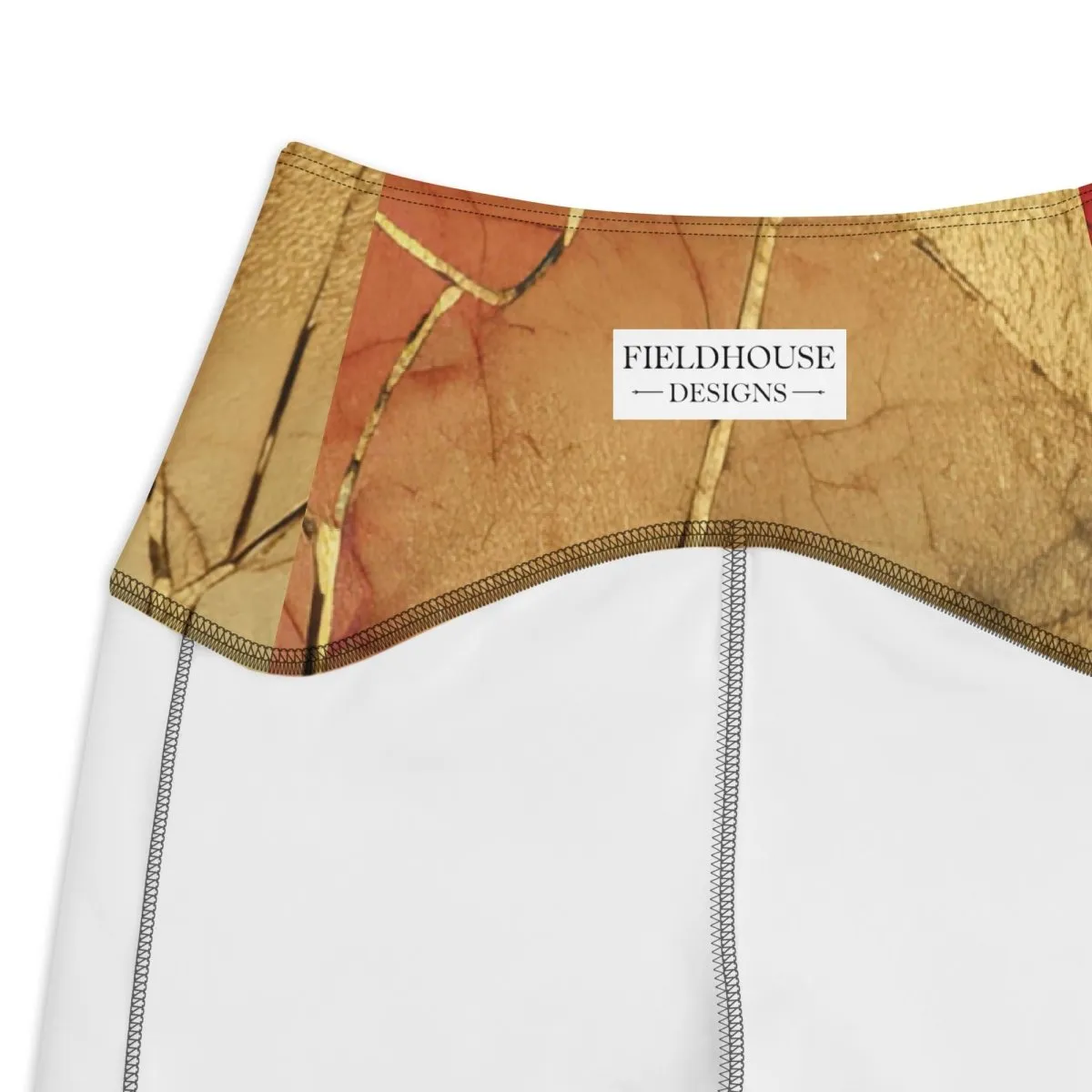 Cracked Rainbow Leggings with Gold Veining | High Waisted Empowerment Activewear