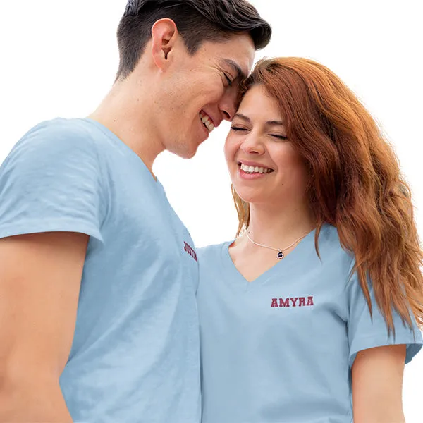 Cute Couple Matching Shirts, Customized With Any Text on Front & Back, Sporty Design, Valentines Day Shirts, Couple Jerseys, Honeymoon Shirt
