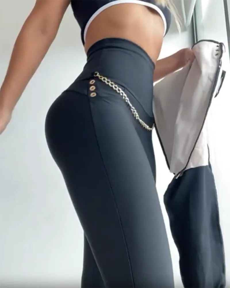 Damen schwarze Leggings