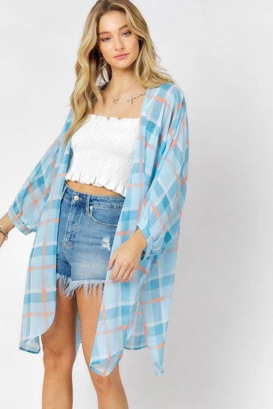 Davi & Dani | Striped Short Sleeve Cardigan