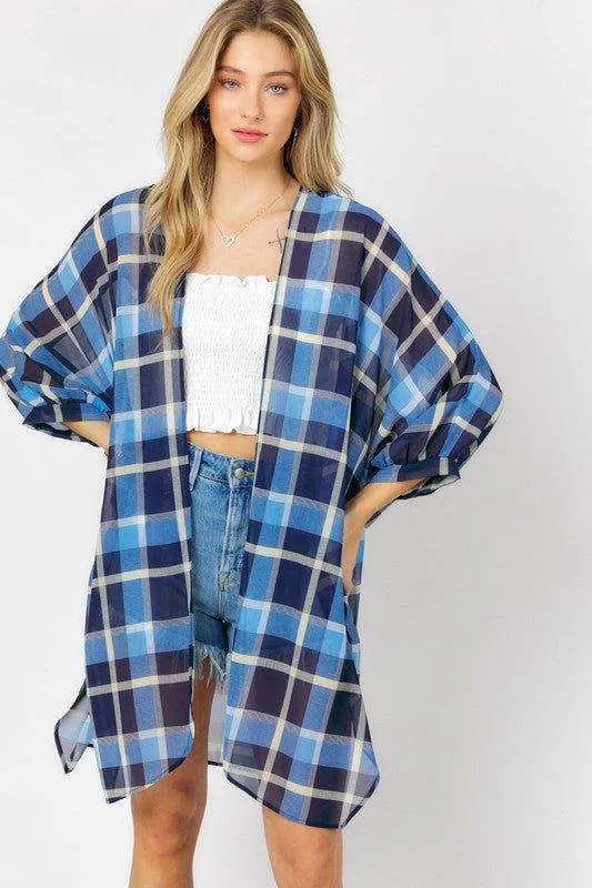 Davi & Dani | Striped Short Sleeve Cardigan