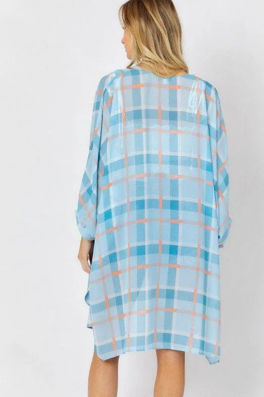 Davi & Dani | Striped Short Sleeve Cardigan