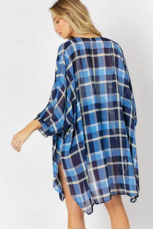 Davi & Dani | Striped Short Sleeve Cardigan