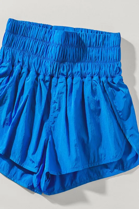 Elastic Quilted Waistband Active Shorts