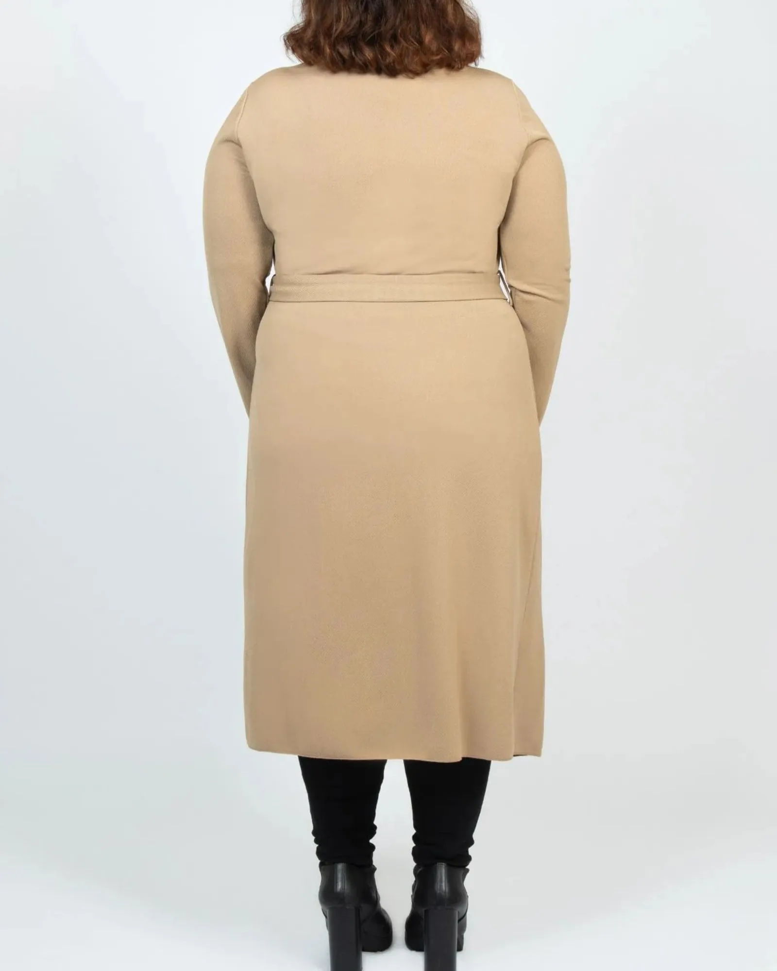 Evelyn Lux Soft Knit Long Cardigan | Beige