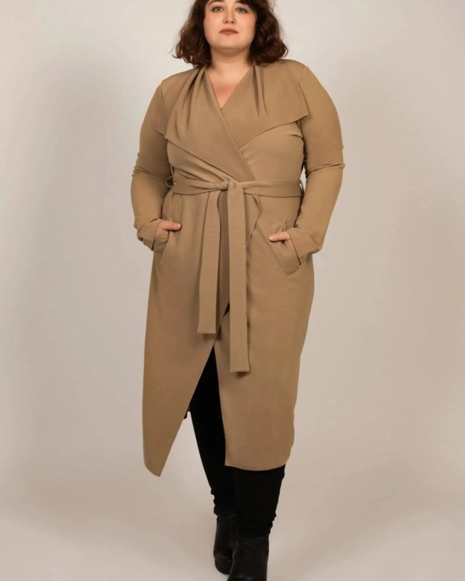 Evelyn Lux Soft Knit Long Cardigan | Beige