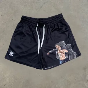 Fashion casual anime character print shorts