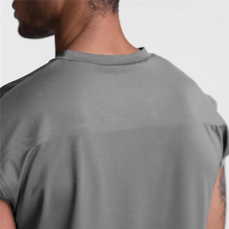 Fashion Letter Print Fitness Bodybuilding Tank Top / Men's Sleeveless Sports T-Shirt