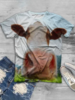Fashionable Creative Bull Head Print Short Sleeve Casual T-shirt