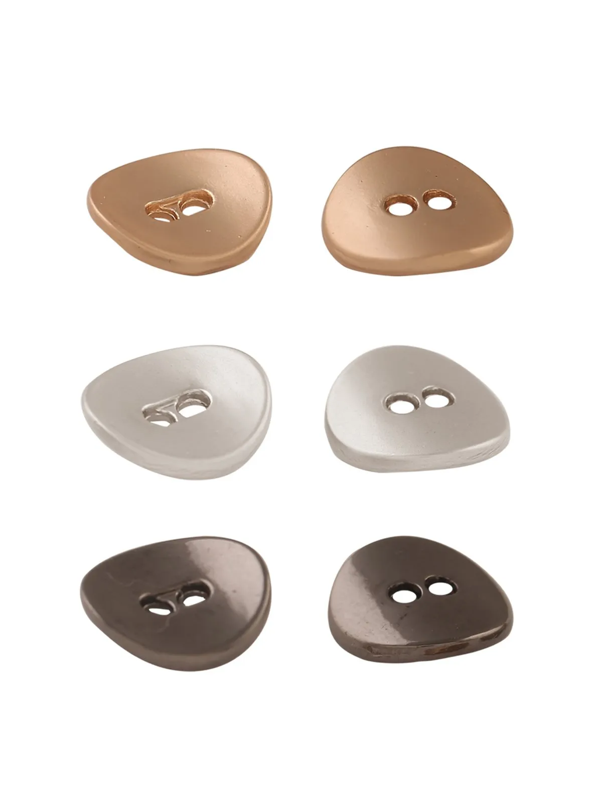 Fashionable Round Shape with Curvy Structure Metal Button